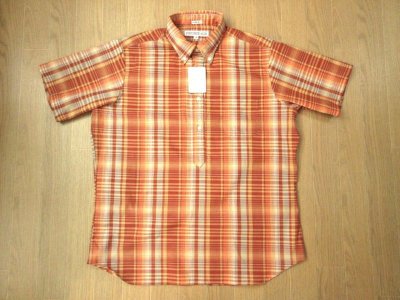画像1: インディビジュアライズドシャツ　　半袖POP-OVER  (プルオーバー) マドラスシャツ　　 SUNSET