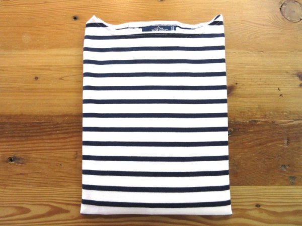 画像1: セントジェームスモーレ 7分袖ボーダー NEIGE/MARINE(白×紺) (1)