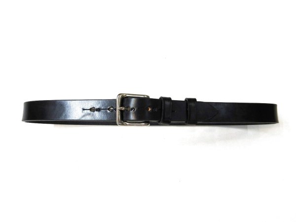 画像1:  Hardy&Cleverley     28mm STIRRUP レザーベルト　     Black/Silver (1)