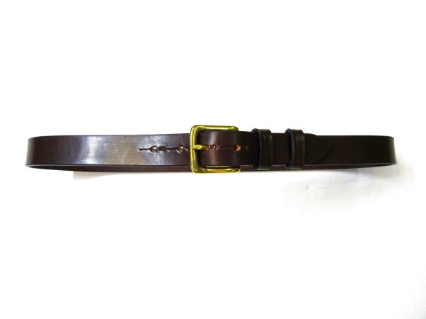 画像1:  Hardy&Cleverley     28mmSTIRRUPレザーベルト　     Ausnut/Brass　 (1)