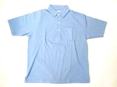 画像1: FELCO    S/S POLO SHIRT       7oz 18SINGLE JERSEY    - VINTAGE WASH SAX