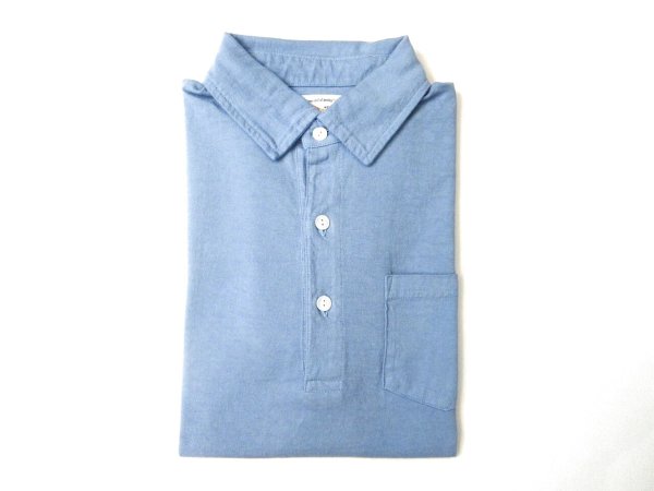 画像1: FELCO    S/S POLO SHIRT       7oz 18SINGLE JERSEY    - VINTAGE WASH SAX (1)