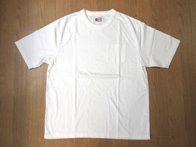 画像1: FELCO    S/S BINDER NECK POCKET TEE       7oz 18SINGLE JERSEY      WHITE