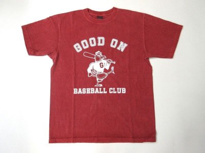 画像1: グッドオン　    BASEBALL CLUB   S/SプリントTEE　　　P-F.RED