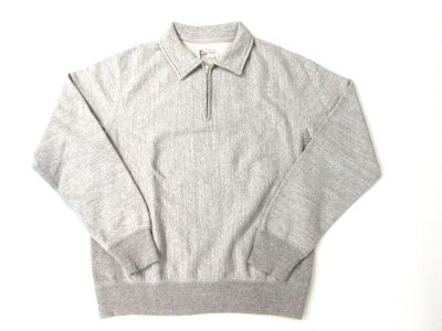 画像1: FELCO   12oz TERRY  INVERSE  HALF ZIP  SWEAT      TWISTED GREY