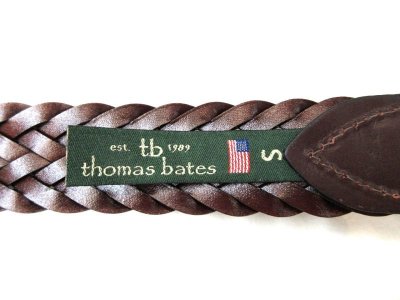 画像3: THOMAS BATES   ASHLEY BRAIDED LEATHER  BELT         BROWN