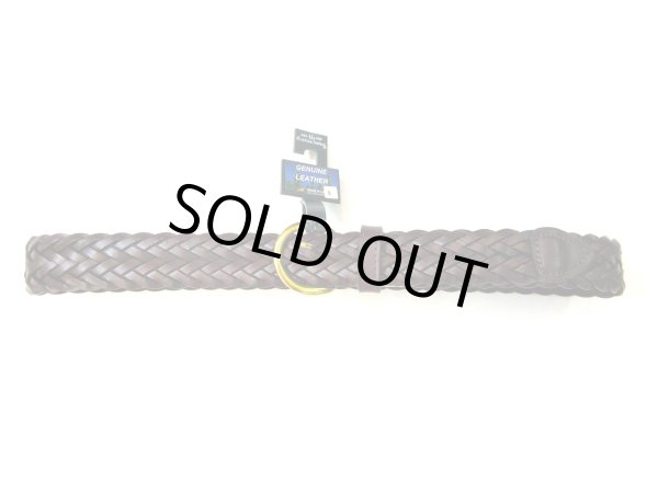 画像1: THOMAS BATES   ASHLEY BRAIDED LEATHER  BELT         BROWN (1)