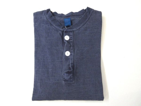 画像1: GOOD ON　L/S HVY    HENLEY TEE           　　P-NAVY (1)