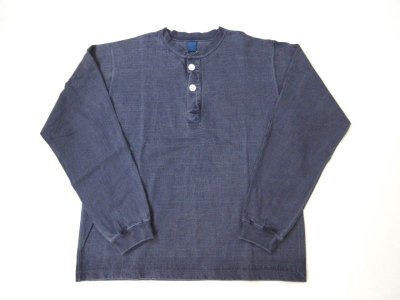 画像1: GOOD ON　L/S HVY    HENLEY TEE           　　P-NAVY