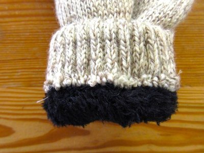 画像2: NEWBERRY KNITTING    Lined Rag Wool Glove         OATMEAL