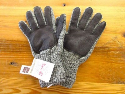 画像3: NEWBERRY KNITTING    Lined Rag Wool Glove         CHARCOAL