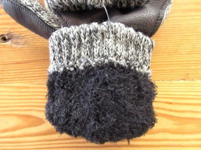 画像2: NEWBERRY KNITTING    Lined Rag Wool Glove         CHARCOAL