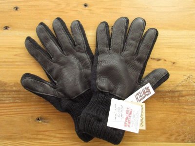画像3: NEWBERRY KNITTING    Lined Rag Wool Glove         BLACK