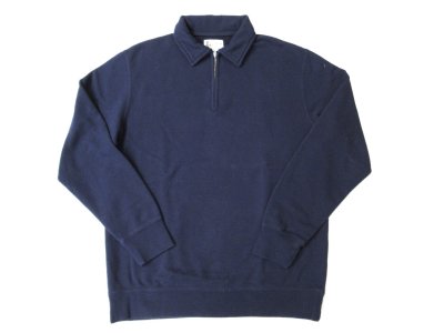 画像1: FELCO   10oz LT WEIGHT TERRY  HALF ZIP  SWEAT           ITALIAN NAVY