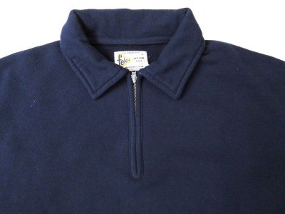 画像2: FELCO   10oz LT WEIGHT TERRY  HALF ZIP  SWEAT           ITALIAN NAVY