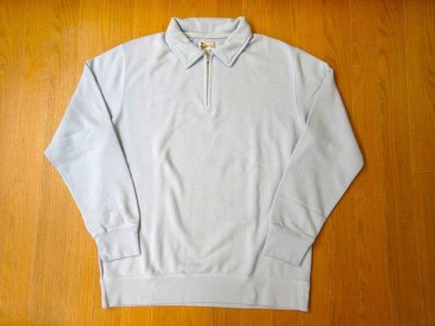 画像1: FELCO   10oz LT WEIGHT TERRY  HALF ZIP  SWEAT           SAX