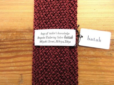画像2: batak   ニットタイ   WINE