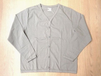 画像1: FELCO   L/S BINDER V NECK CARDIGAN         M.GREY