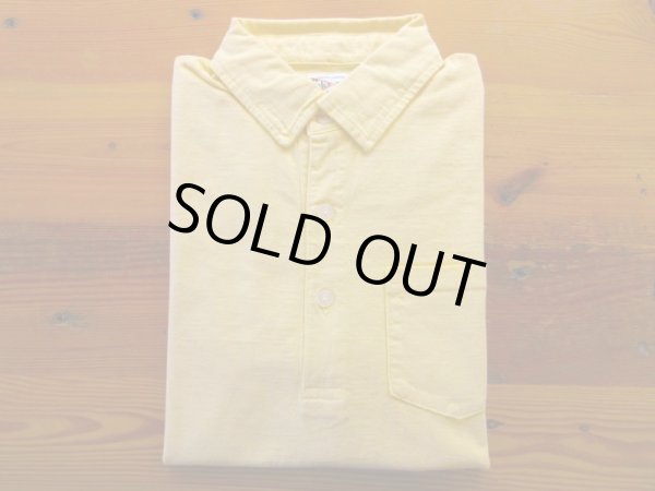 画像1: FELCO    S/S POLO SHIRT       7oz 18SINGLE JERSEY    - VINTAGE WASH YELLOW (1)