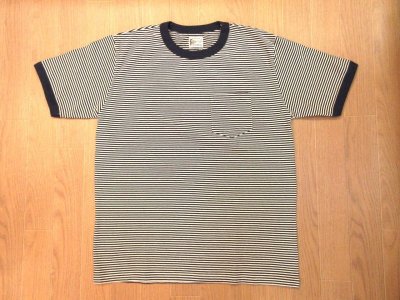 画像1: FELCO    S/S RINGER  POCKET TEE    AMERICAN VINTAGE STRAIPE        NATURAL/NAVY