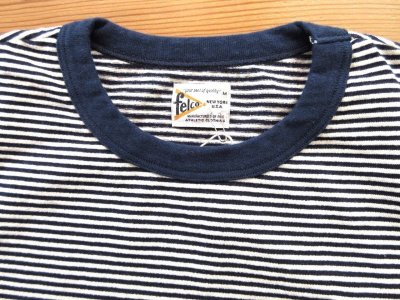 画像3: FELCO    S/S RINGER  POCKET TEE    AMERICAN VINTAGE STRAIPE        NATURAL/NAVY