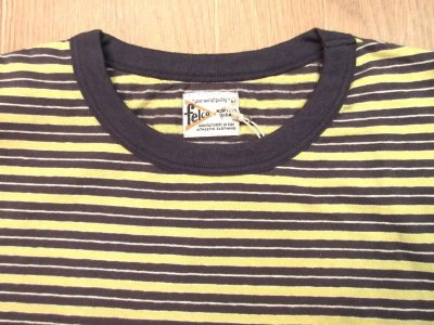 画像3: FELCO     S/S CREW POCKET TEE  SUMMER STRIPE      CHARCOAL.YELLOW/ NAVY