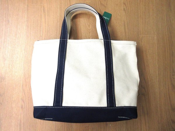 画像1: L.L.Bean   BOAT AND TOTE  ZIP-TOP    Medium 　　 Blue Trim (1)