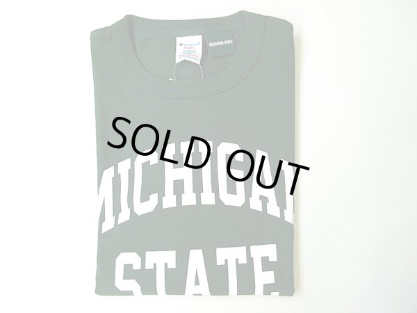画像1: CHAMPION   T1011ロングスリーブTシャツ　　　　MICHIGAN(グリーン) (1)