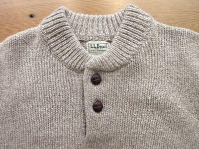画像3: L.L.Bean   　Classic Ragg Wool Henley Sweater            NATURAL
