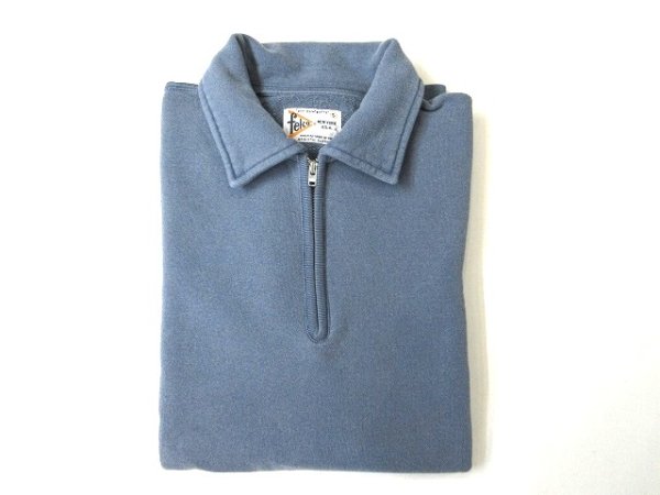 画像1: FELCO   半袖10oz LT WEIGHT TERRY  HALF ZIP  SWEAT           PG-NAVY (1)