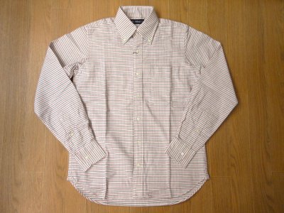 画像1: Pt.Alfred  　L/S BDシャツ　タッターソール　ホワイト×レッド×ネイビー