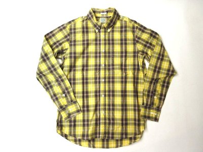 画像1: KEATON CHASE    L/S CLASSIC FIT  BD SHIRTS       BROAD TARTAN CHECK    YELLOW