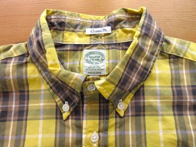 画像2: KEATON CHASE    L/S CLASSIC FIT  BD SHIRTS       BROAD TARTAN CHECK    YELLOW