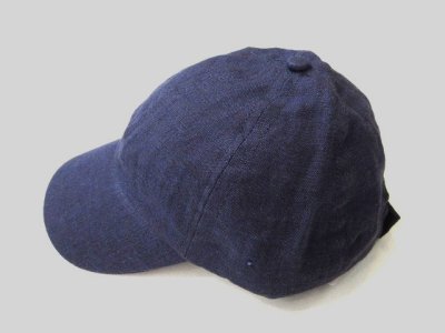 画像1: Au Vrai Chic Britain   Fold Brim Baseball Cap　　　Irish Linen    INDIGO
