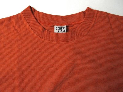 画像2: CAL CRU    MICRO-STRIPE   S/STEE     Garment Dyed       Orange