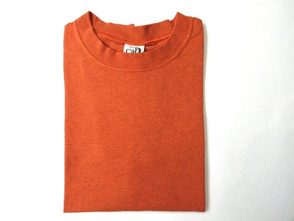 画像1: CAL CRU    MICRO-STRIPE   S/STEE     Garment Dyed       Orange (1)