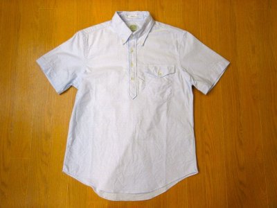 画像1: KEATON CHASE    S/S CLASSIC FIT PULLOVER BD SHIRT  OXFORD      LT BLUE