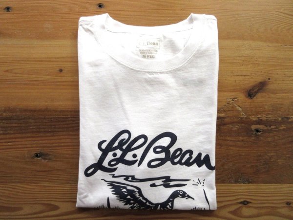 画像1: L.L.Bean   　Men's Japan Fit Lakewashed Organic Cotton Graphic Tee             White (1)