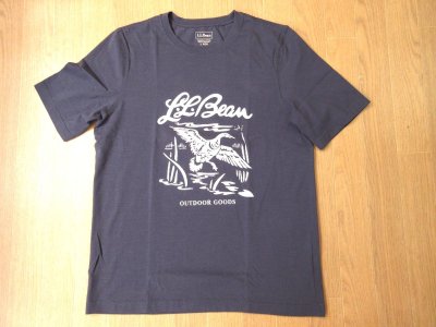 画像1: L.L.Bean   　Men's Japan Fit Lakewashed Organic Cotton Graphic Tee            Carbon Navy