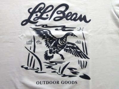 画像2: L.L.Bean   　Men's Japan Fit Lakewashed Organic Cotton Graphic Tee             White