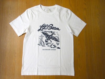 画像1: L.L.Bean   　Men's Japan Fit Lakewashed Organic Cotton Graphic Tee             White