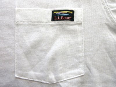 画像2: L.L.Bean   　Men's Japan Fit 　半袖ポケットTシャツ  カタディン・ロゴ付き         White