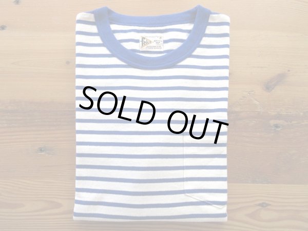 画像1: FELCO       S/S CREW POCKET TEE AMERICAN VINTAGE STRIPE       BLUE×WHITE (1)