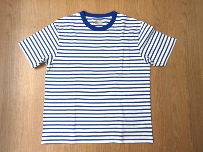 画像1: FELCO       S/S CREW POCKET TEE AMERICAN VINTAGE STRIPE       BLUE×WHITE