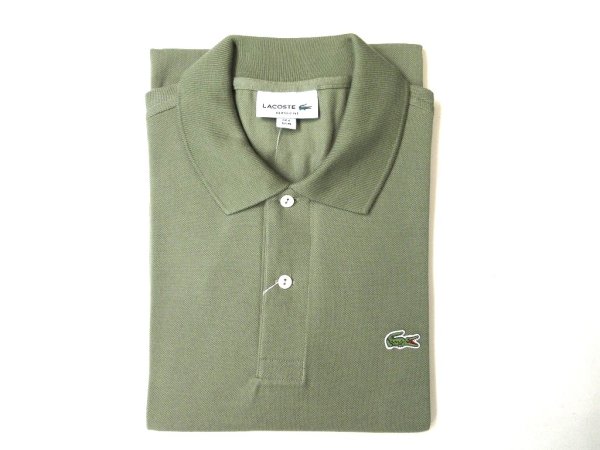 画像1: ラコステ　L１２１２半袖ポロシャツ　　BMY (vert khaki) (1)