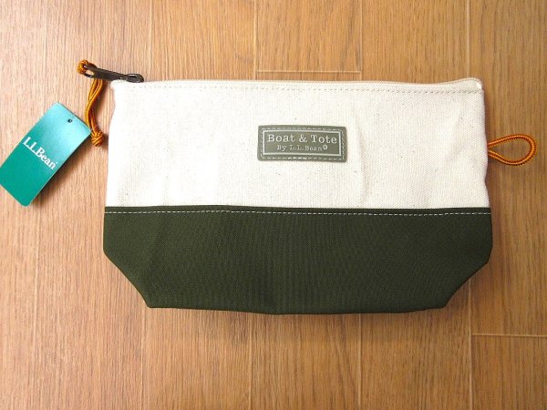 画像1: L.L.Bean   BOAT AND TOTE  ZIP・POUCH        Antique Olive (1)