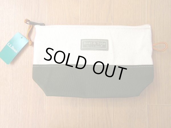画像1: L.L.Bean   BOAT AND TOTE  ZIP・POUCH  　　　　　 Antique Olive (1)
