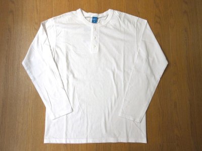 画像1: GOOD ON　L/S     HENLEY TEE           　　W-WHITE