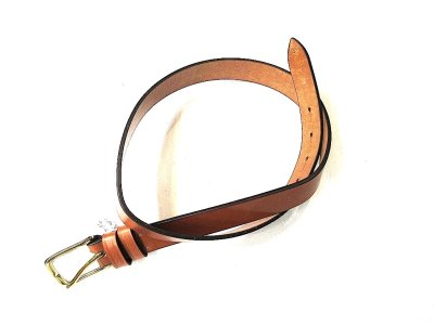 画像1:  Hardy&Cleverley     28mmSTIRRUPレザーベルト　     Lt Havana/Brass　