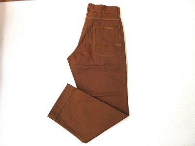 画像1: FOB FACTORY    F0530 COTTON DUCK WORK PANTS         BROWN